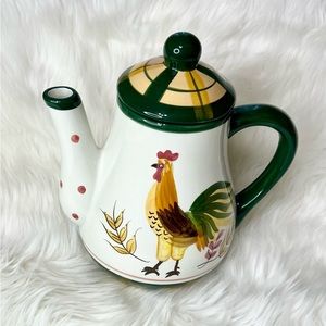 Bella Casa by Ganz Vintage Rooster‎ Ceramic Teapot